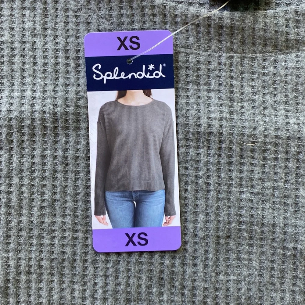 Splendid charcoal long sleeve light sweater - Picture 4 of 6